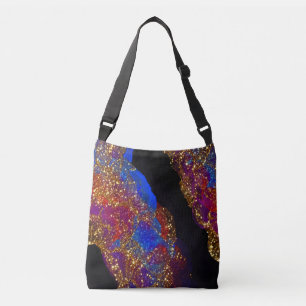 Glittered Alcohol Ink Crossbody Bag
