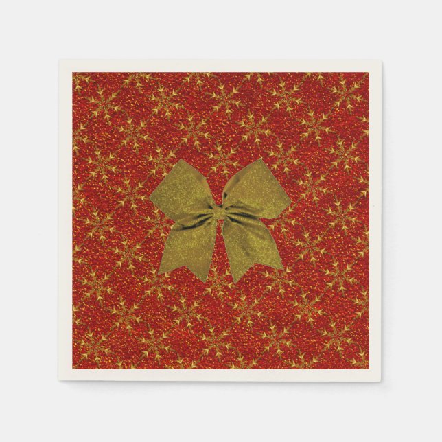 Glittered Christmas Napkin (Front)