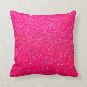 Glittered Hot Pink Cushion