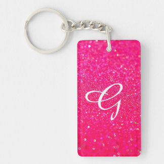Glittered Keychain Pink