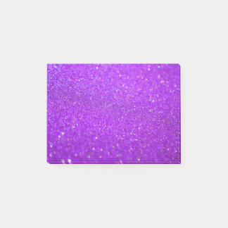 Glittered Purple Post-it Notes