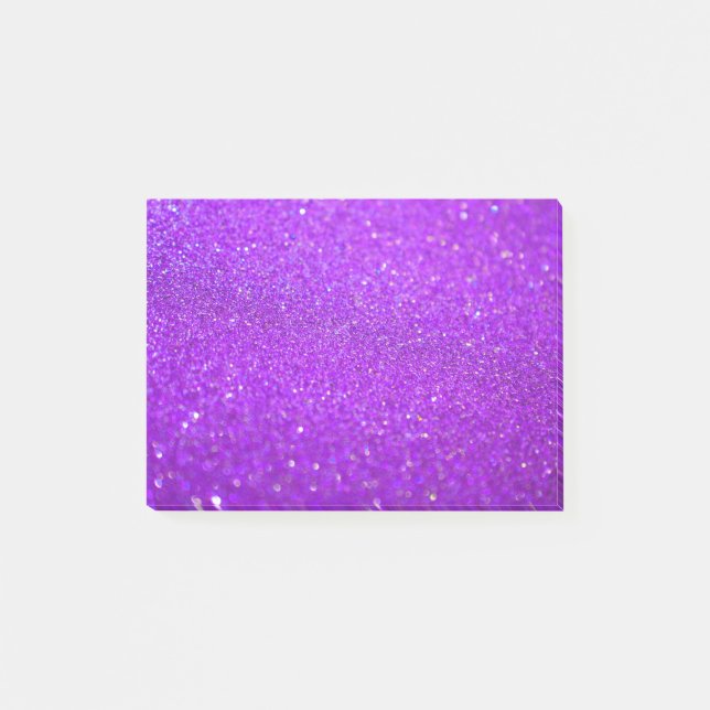 Glittered Purple Post-it Notes (Front)