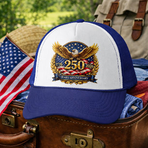 Glittered Semiquincentennial Eagle Emblem Trucker Hat