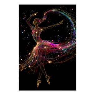 Glittering Ballet Dancer Poster