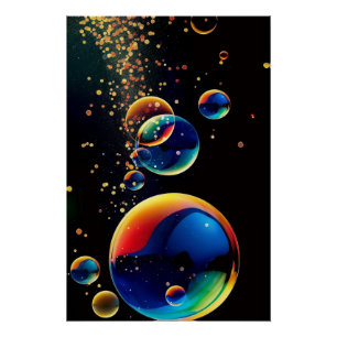 Glittering Bubbles Poster