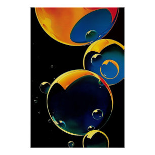 Glittering Bubbles Poster