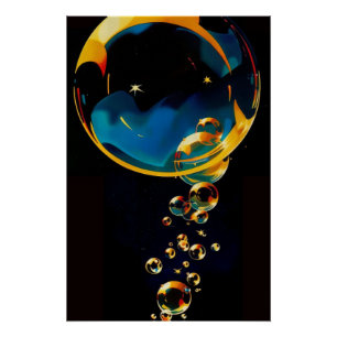 Glittering Bubbles Poster
