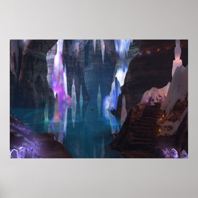 Glittering Caves by Night Print (Front)
