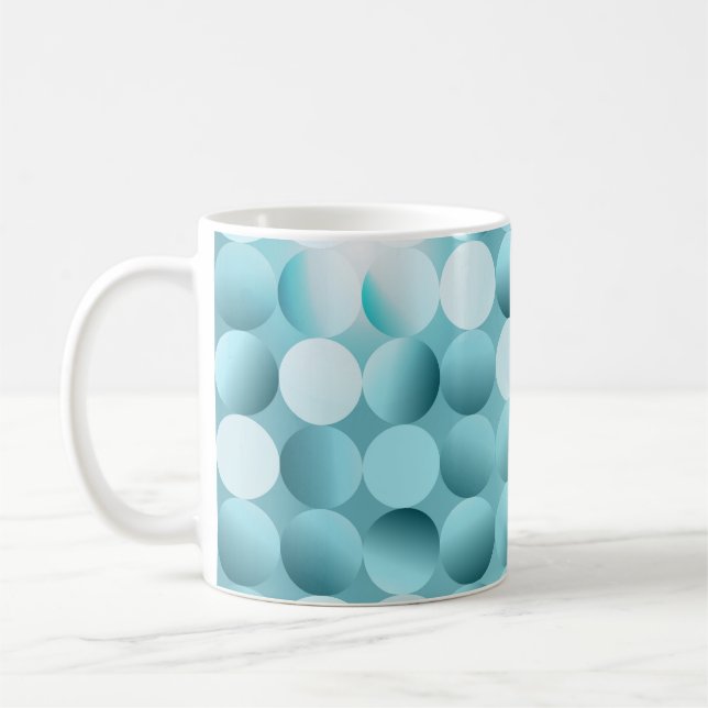 Glittering confetti green celebration backgroundab coffee mug (Left)