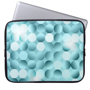 Glittering confetti green celebration backgroundab laptop sleeve