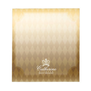 Glittering Crown Gold Notepad