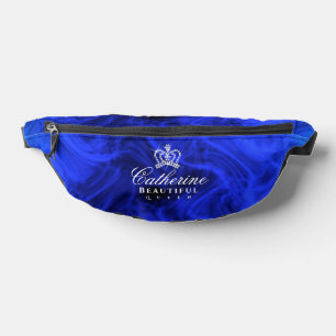 Glittering Crown Luxury Blue Bum Bags