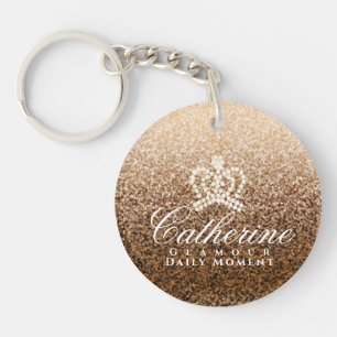Glittering Crown Luxury Gold Key Ring