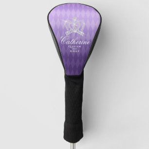 Glittering Crown Luxury Purple Golf Head Cover