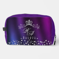 Glittering Crown Monogram Purple Blue
