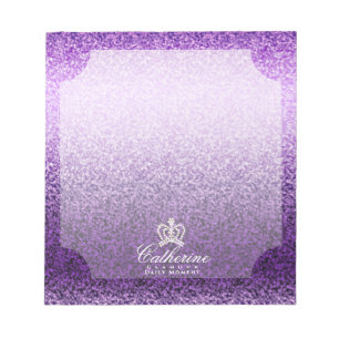 Glittering Crown Purple Notepad