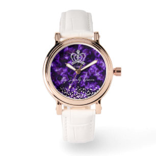 Glittering Crown Purple Watch