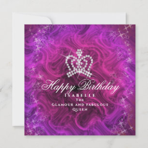 Glittering Crown Red Magenta