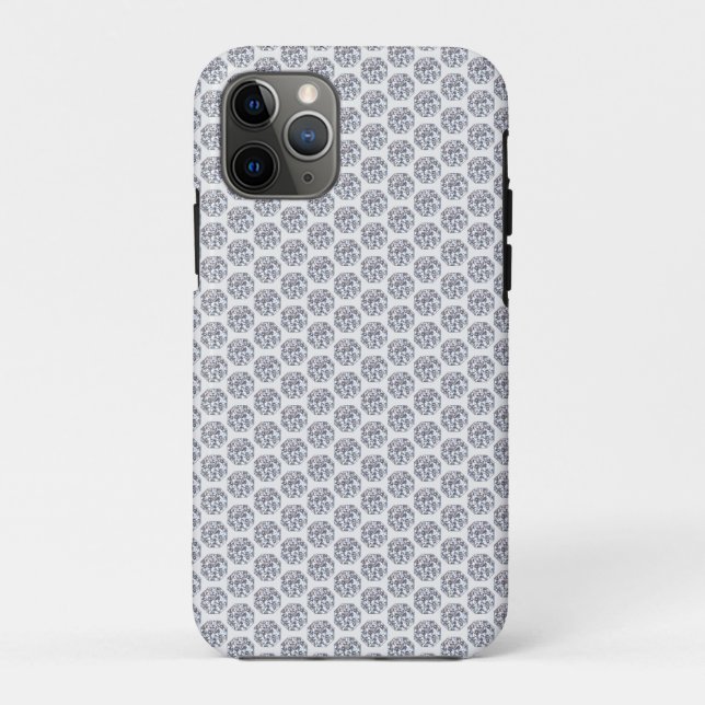 Glittering Diamond pattern on silver Case-Mate iPhone Case (Back)