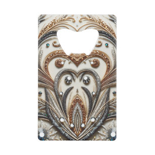 Glittering floral pattern with gemstone
