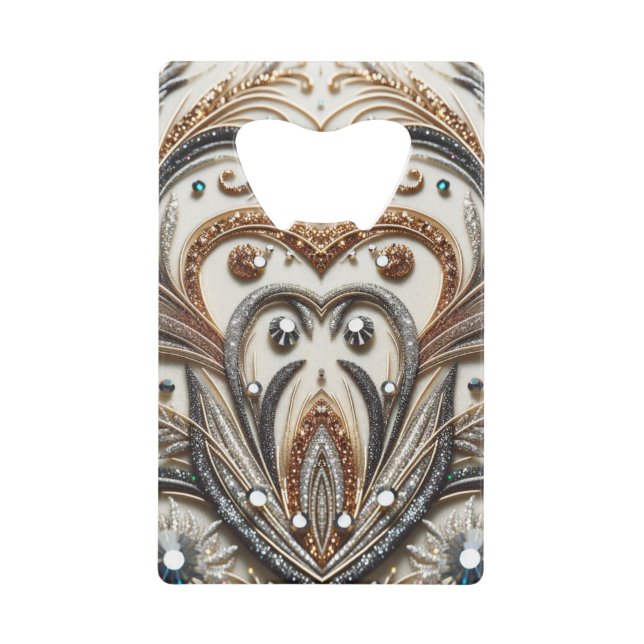 Glittering floral pattern with gemstone (Front)