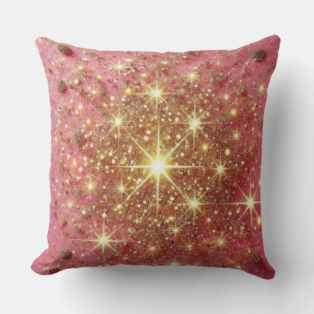   Glittering Galaxy Throw Pillow (Front)