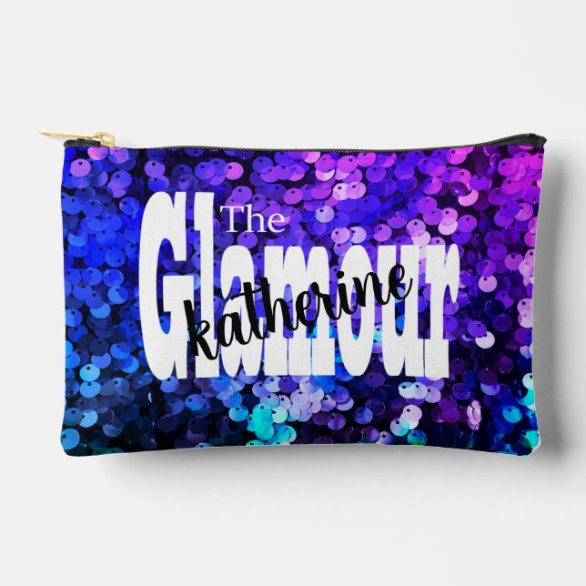 Glittering Glamour Sequin Accessory Pouch (Front)