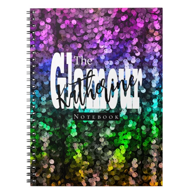 Glittering Glamour Sequin Notebook (Front)