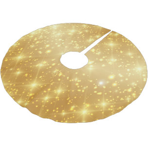 Glittering Golden Brushed Polyester Tree Skirt