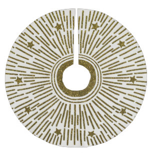 Glittering golden sun, vintage rays. brushed polyester tree skirt