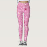 Glittering Hearts Pattern 01 LPink BG Leggings<br><div class="desc">Glittering Hearts Pattern 01</div>