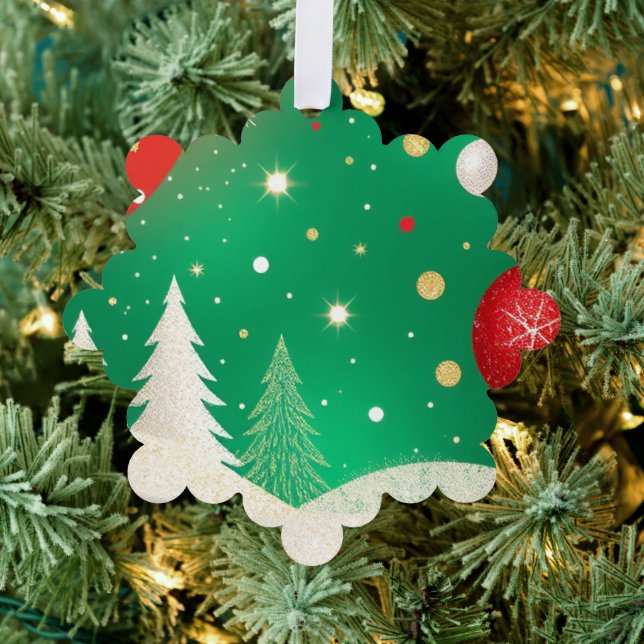 Glittering Holiday Magic Tree Decoration Card (Insitu (Tree))
