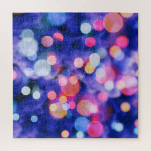 Glittering Lights, Blur Christmas Background. Jigsaw Puzzle