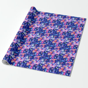 Glittering Lights, Blur Christmas Background. Wrapping Paper
