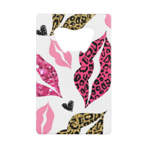 Glittering Lips: Leopard Fashion Pattern