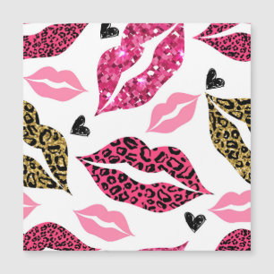 Glittering Lips: Leopard Fashion Pattern