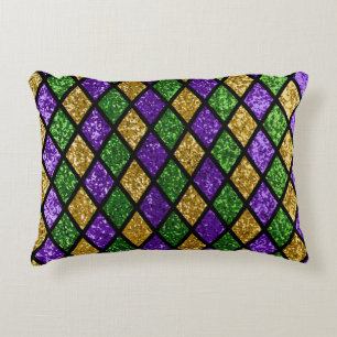 Glittering paillettes diamonds, festive background decorative cushion