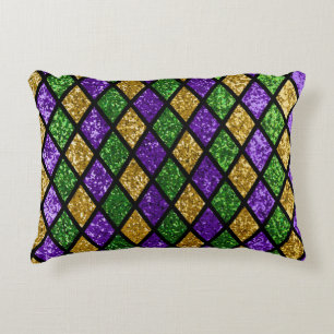 Glittering paillettes diamonds, festive background decorative cushion