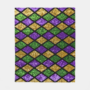 Glittering paillettes diamonds, festive background fleece blanket