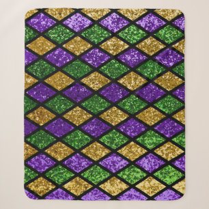 Glittering paillettes diamonds, festive background sherpa blanket