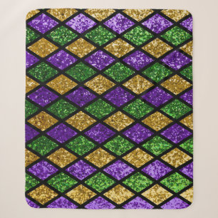 Glittering paillettes diamonds, festive background sherpa blanket