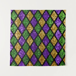 Glittering paillettes diamonds, festive background tapestry