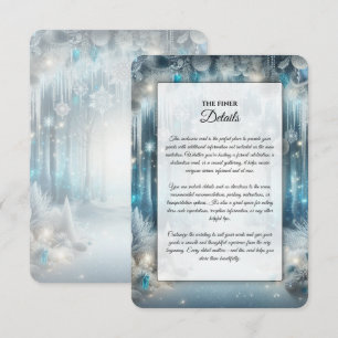 Glittering Snowy Forest Wedding Enclosure Card