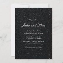Glittering Star Light Wedding Invitation
