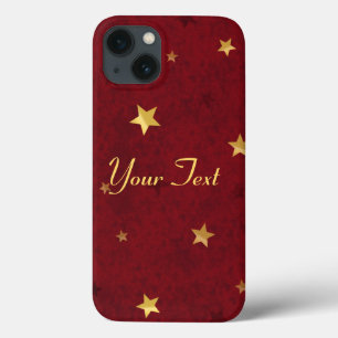 Glittering stars Royal Red iPhone 13 Case
