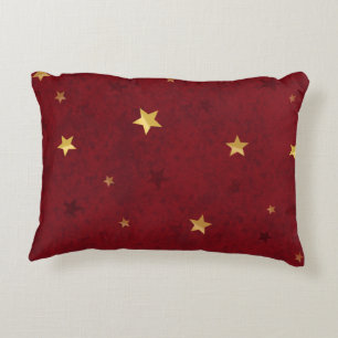 Glittering stars Royal Red Decorative Cushion
