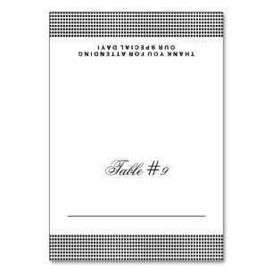 Glittering Wedding Folded Place Card