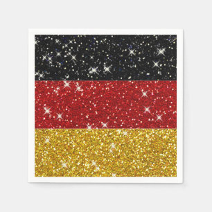 Glitters Germany Flag with Sparkles Napkin