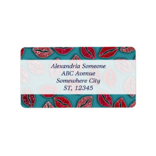 Glitters Pink Lips Glitters Red Lips Label