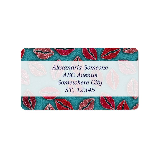 Glitters Pink Lips Glitters Red Lips Label (Front)